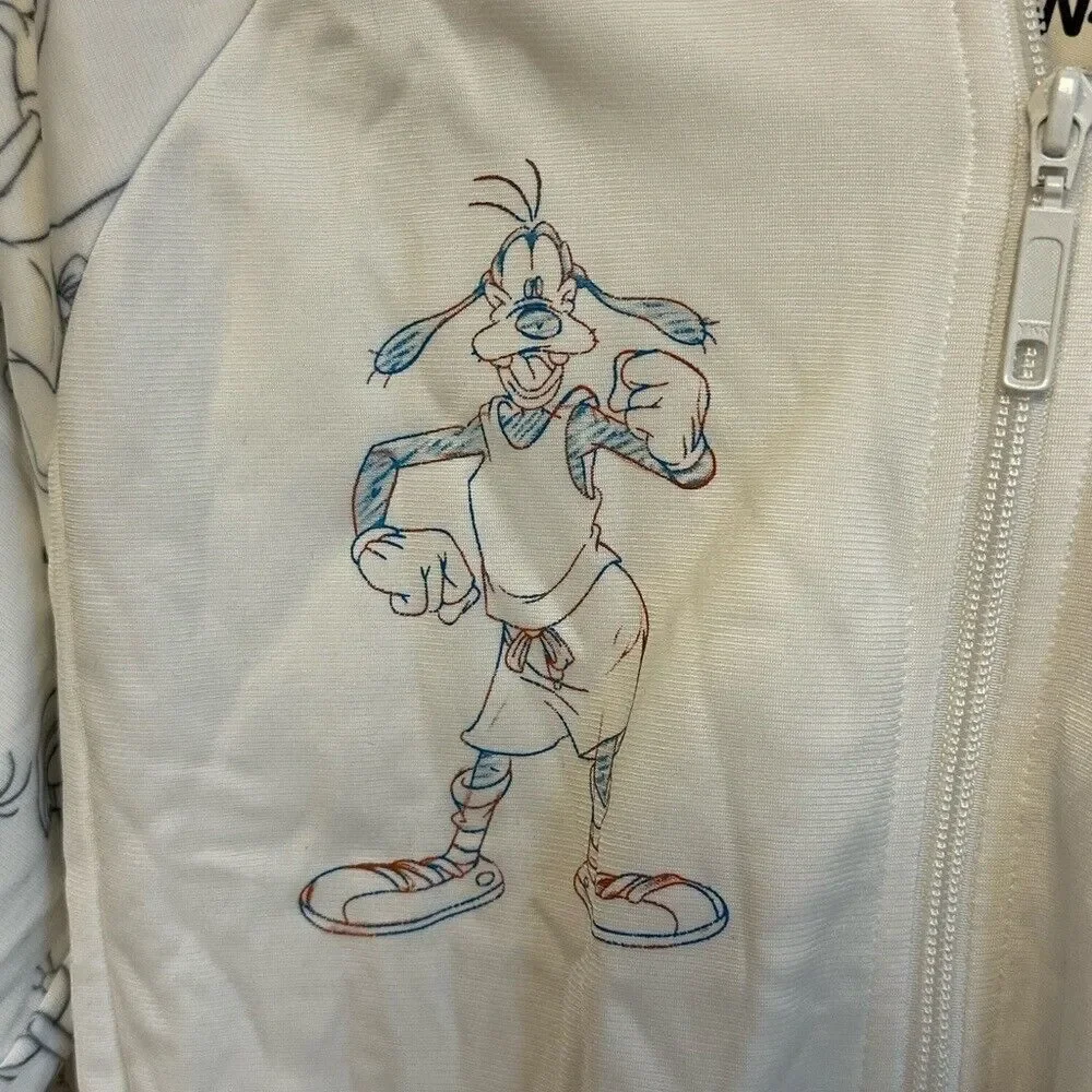 Adidas Adicolor x Disney Goofy Graffiti White Track Jacket‎ Unisex Small RARE